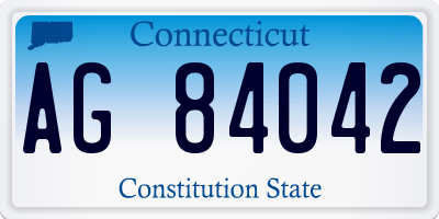 CT license plate AG84042