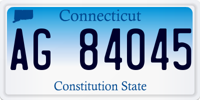 CT license plate AG84045