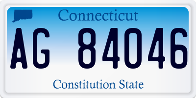 CT license plate AG84046