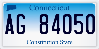 CT license plate AG84050