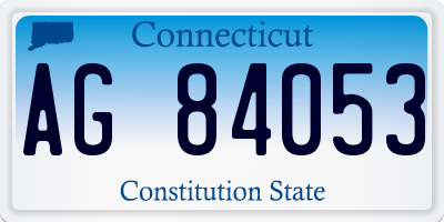 CT license plate AG84053