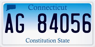 CT license plate AG84056
