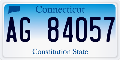 CT license plate AG84057