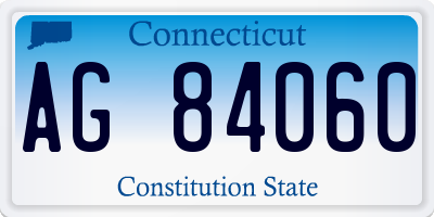 CT license plate AG84060