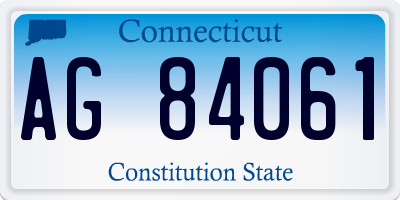 CT license plate AG84061