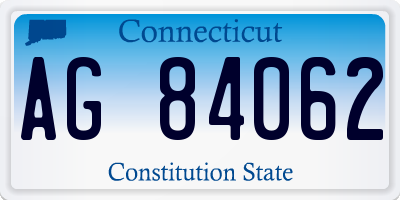 CT license plate AG84062