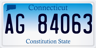 CT license plate AG84063