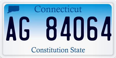 CT license plate AG84064