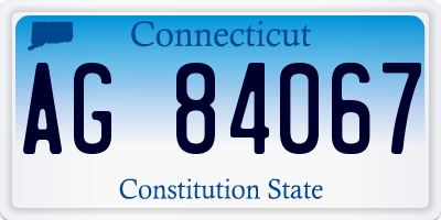 CT license plate AG84067