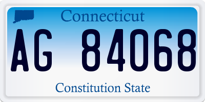CT license plate AG84068