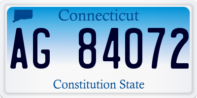 CT license plate AG84072