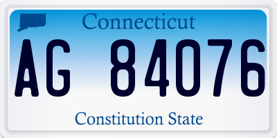 CT license plate AG84076