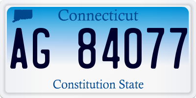 CT license plate AG84077