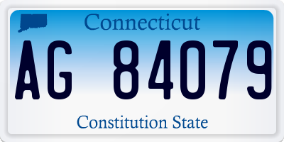CT license plate AG84079