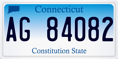 CT license plate AG84082