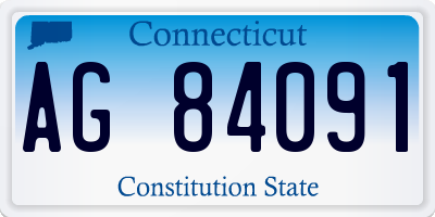 CT license plate AG84091