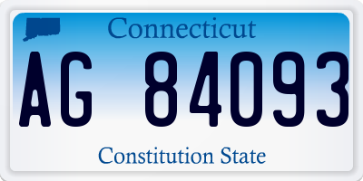 CT license plate AG84093