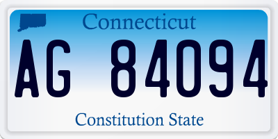 CT license plate AG84094