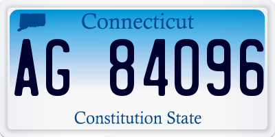 CT license plate AG84096