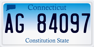 CT license plate AG84097