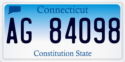 CT license plate AG84098
