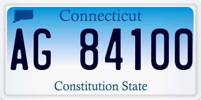 CT license plate AG84100