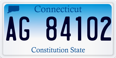 CT license plate AG84102