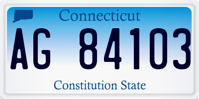 CT license plate AG84103