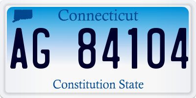 CT license plate AG84104