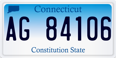 CT license plate AG84106