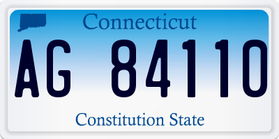 CT license plate AG84110