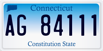 CT license plate AG84111