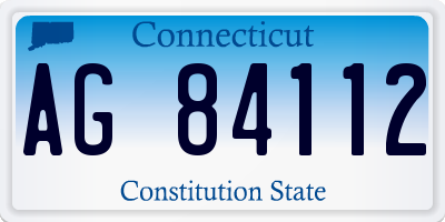 CT license plate AG84112
