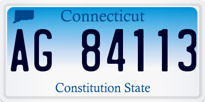CT license plate AG84113