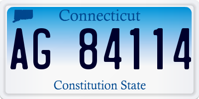 CT license plate AG84114