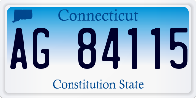 CT license plate AG84115