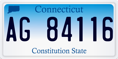 CT license plate AG84116
