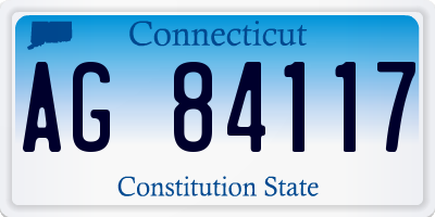 CT license plate AG84117