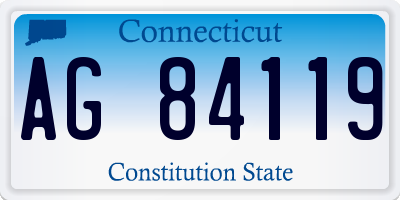 CT license plate AG84119
