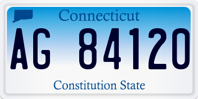 CT license plate AG84120