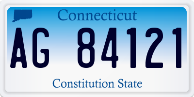 CT license plate AG84121