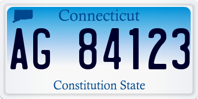 CT license plate AG84123