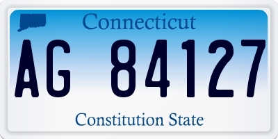 CT license plate AG84127