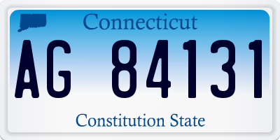 CT license plate AG84131