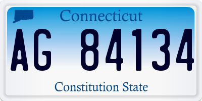 CT license plate AG84134