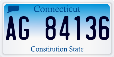 CT license plate AG84136