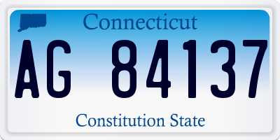 CT license plate AG84137