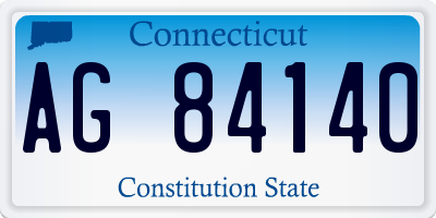 CT license plate AG84140