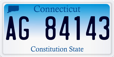 CT license plate AG84143