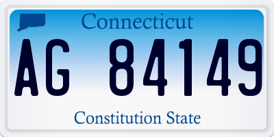 CT license plate AG84149